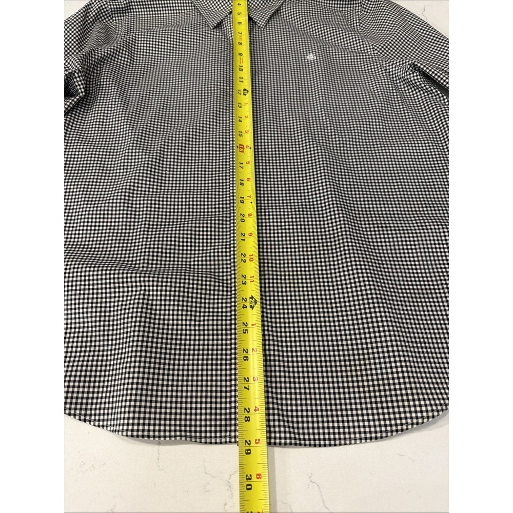 Lauren Ralph Lauren Non-Iron Gingham Button-Down Shirt | Black & White | Size XL - Picture 9 of 9